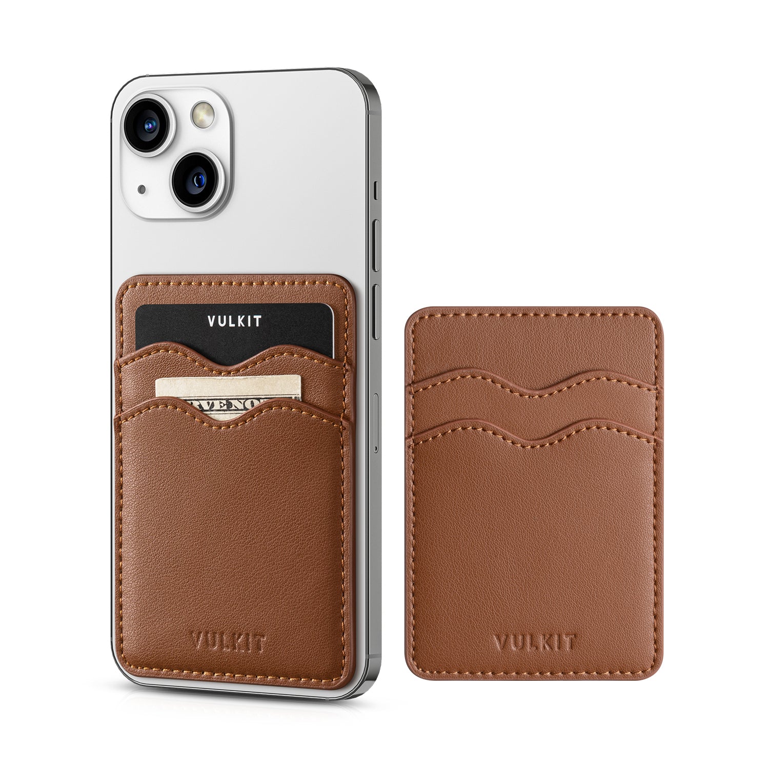 VULKIT VPA100 porta carte telefono pelle verde
