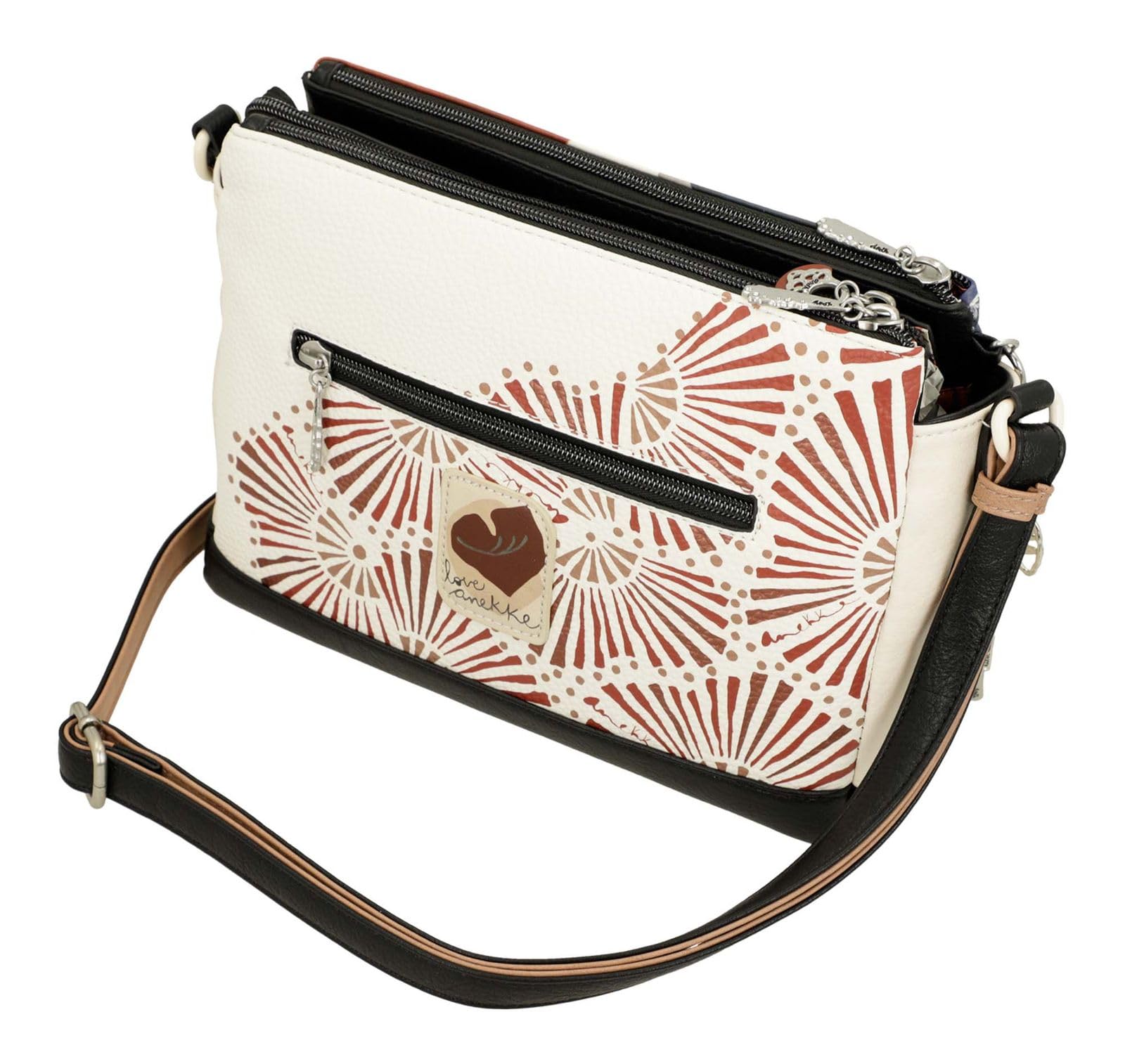 Anekke Alma tracolla 3 scomparti multicolor 27x20x8,5 cm