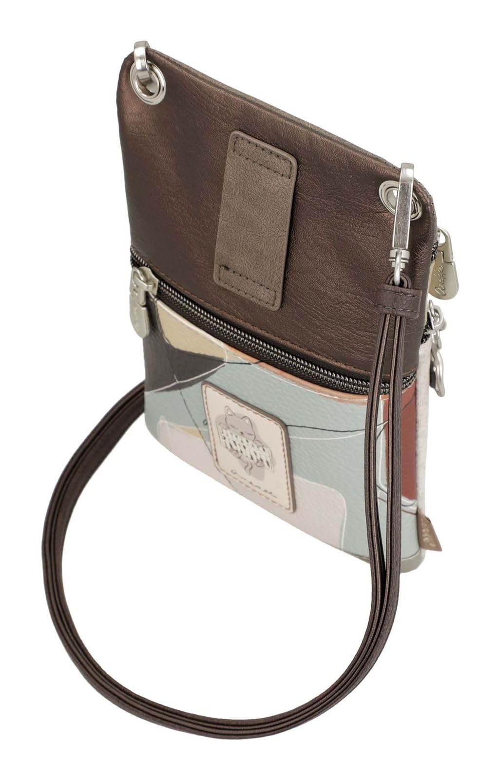 Anekke Sophia Mini Borsa a Tracolla Donna Stampa Geometrica