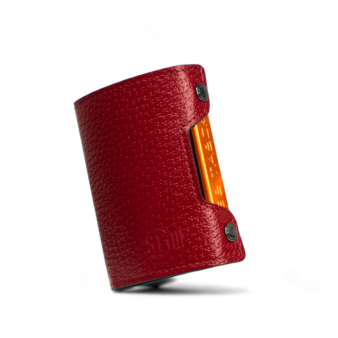 Be Tasck Astuccio Pelle Cinghialino Bordeaux Frame Nero