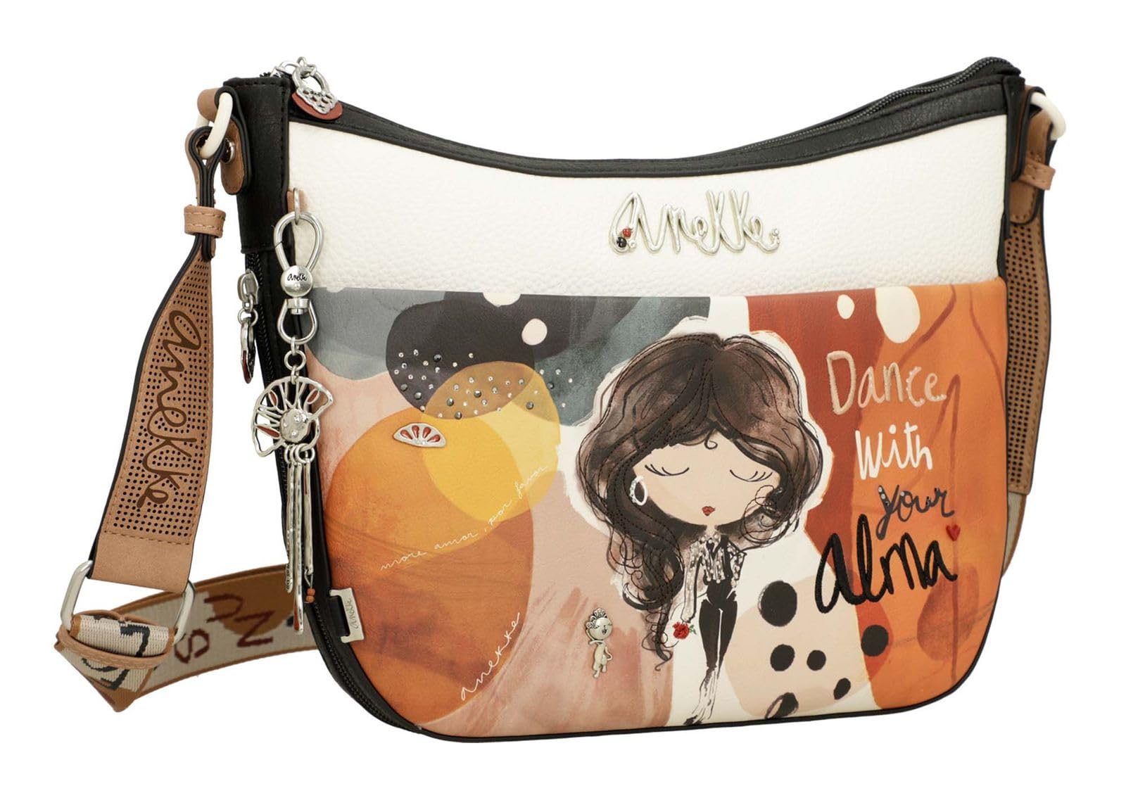 Anekke Alma borsa a tracolla grande multicolor espandibile