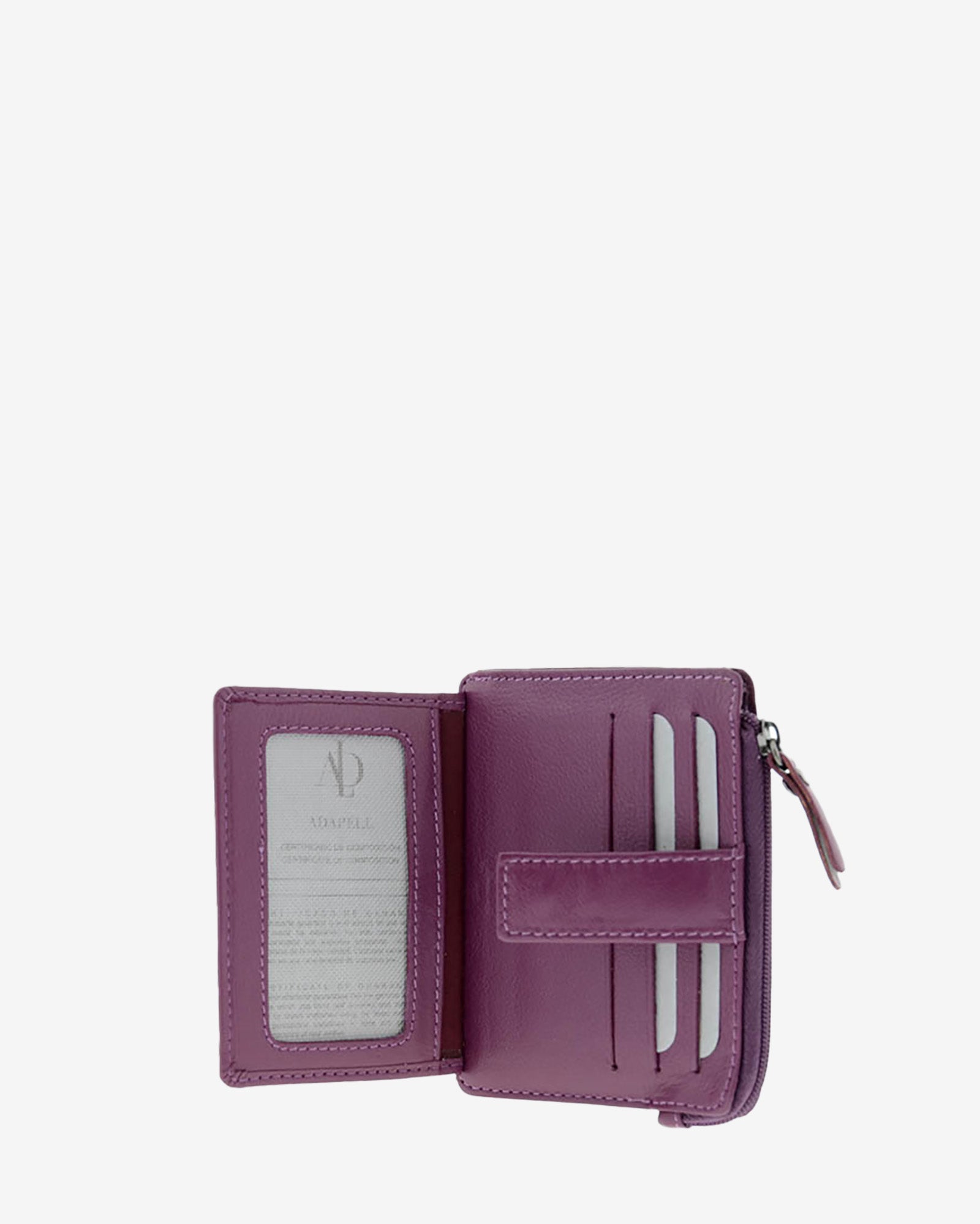 Adapell Basicos 8035 portacarte pelle nero 9 carte zip