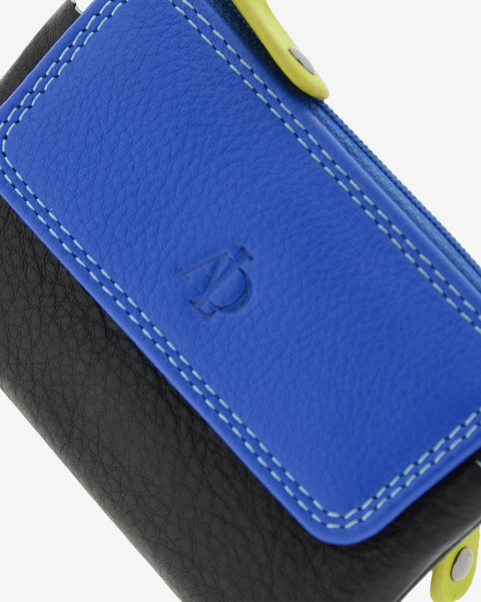 Adapell 8047 portamonete pelle nero doppia zip sottile