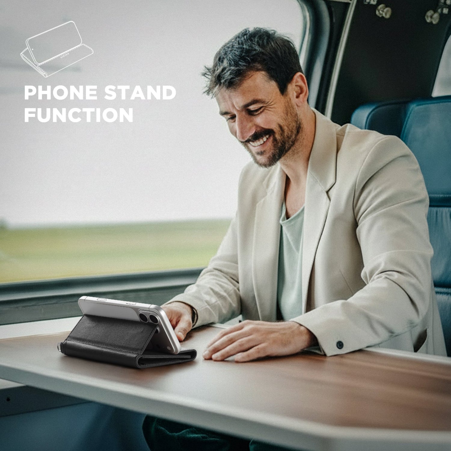 VULKIT VPW115 organizer viaggio pelle verde passaporto RFID