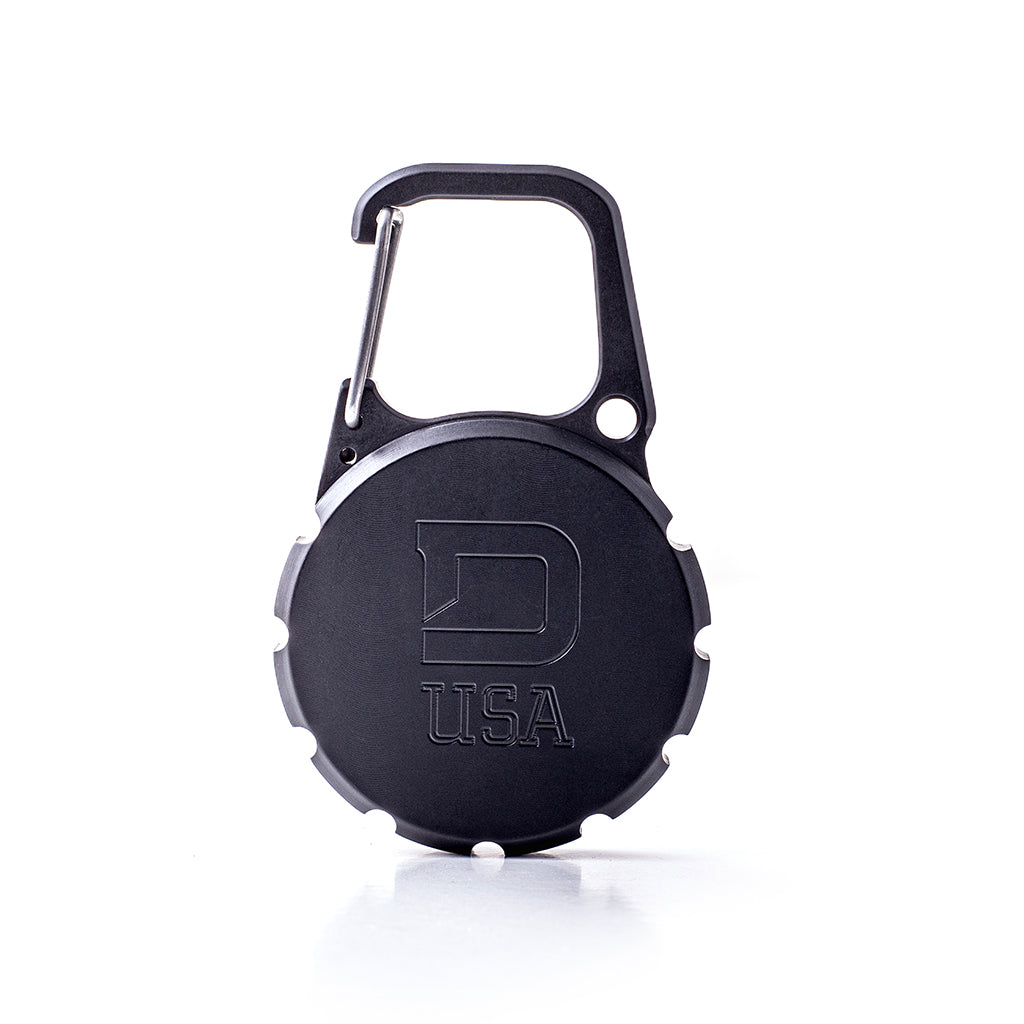 Dango Compass XL bussola alluminio Jet Black con moschettone
