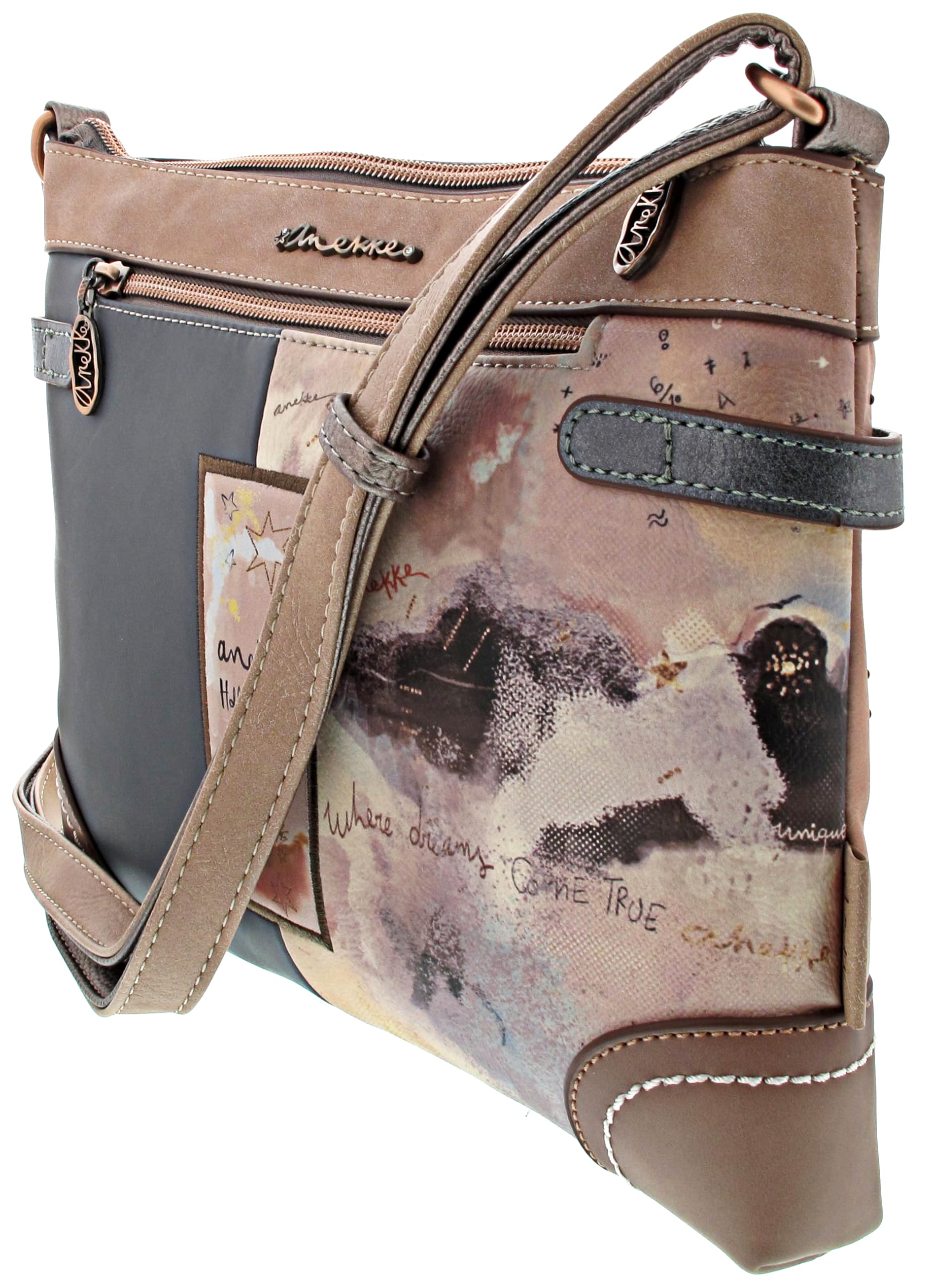 Anekke Hollywood Rettangolare Borsa a Tracolla 28x22 cm Blu