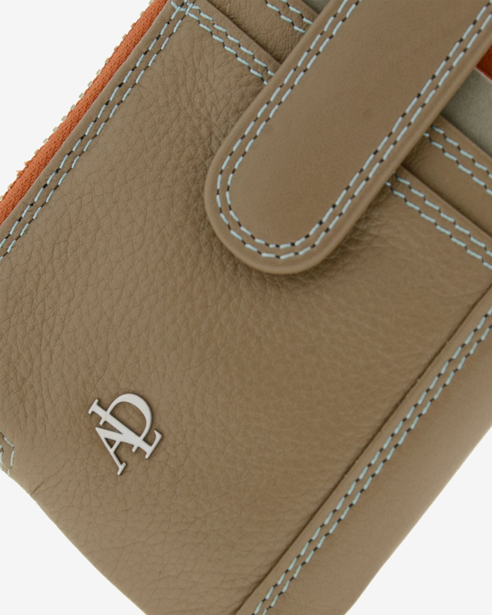 Adapell Asimetric 8036-C portamonete pelle topo doppia zip