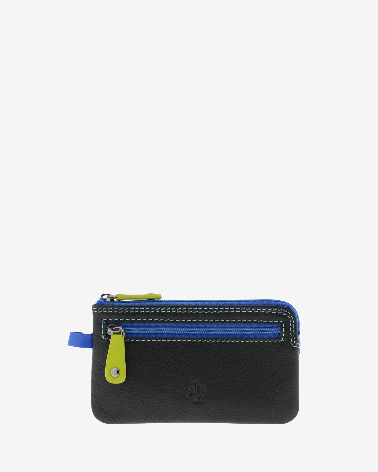 Adapell 8053-C portamonete nero doppia cerniera pelle