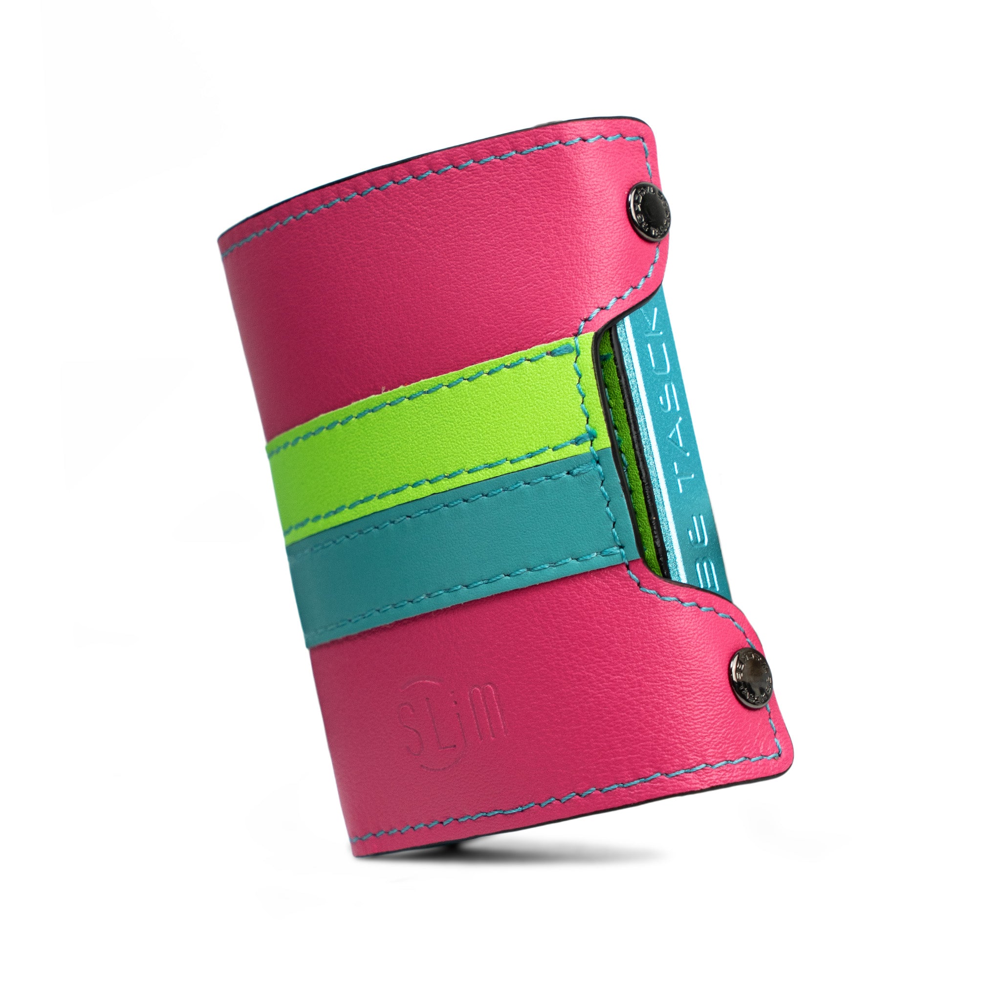 SLim Be Tasck Bicolor portafoglio Fucsia Multicolor pelle