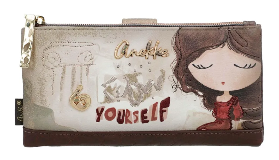 Anekke Muse Portamonete Grande RFID Donna Flessibile