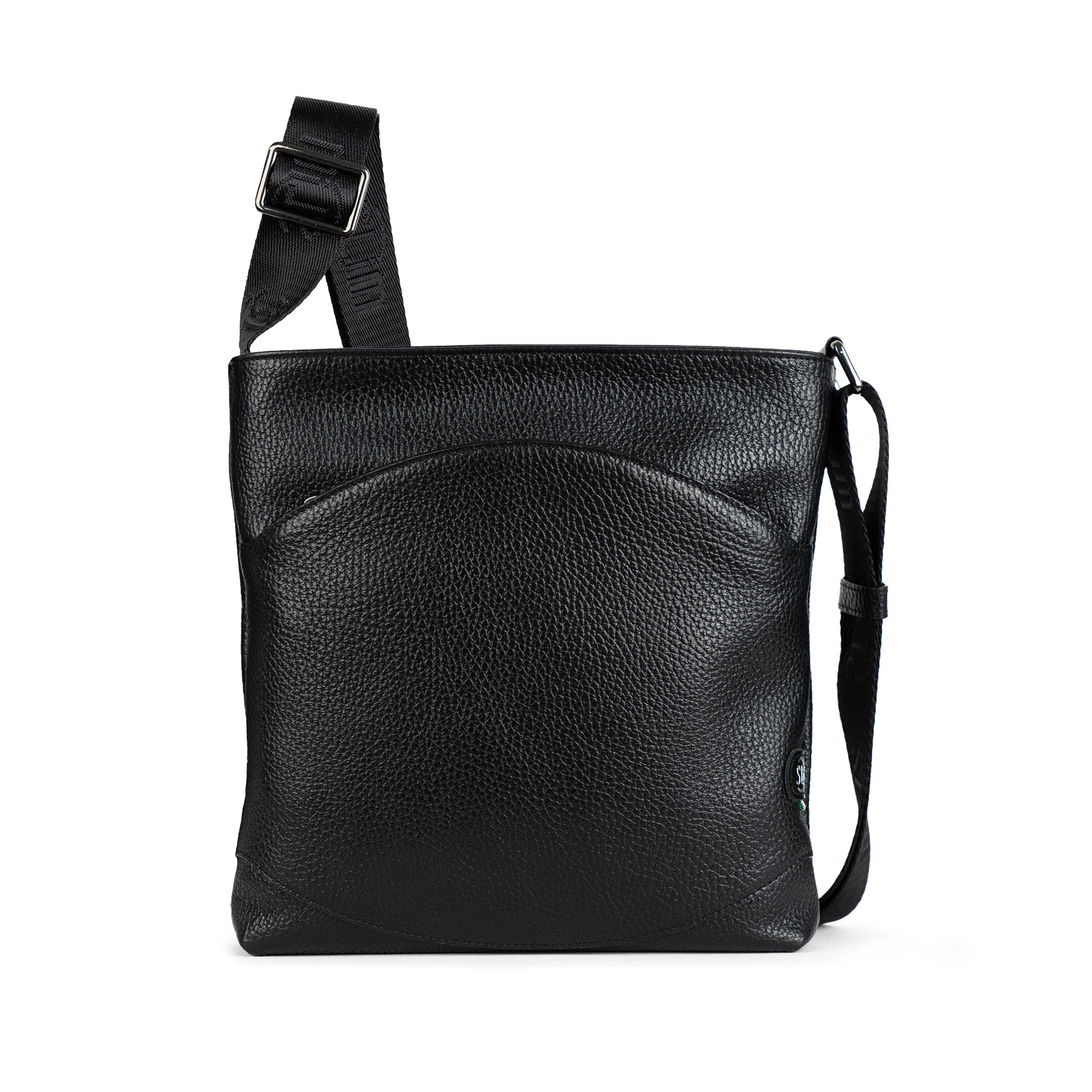 SLim Bag Borsa Vera Pelle Bottalato Nero 23 cm