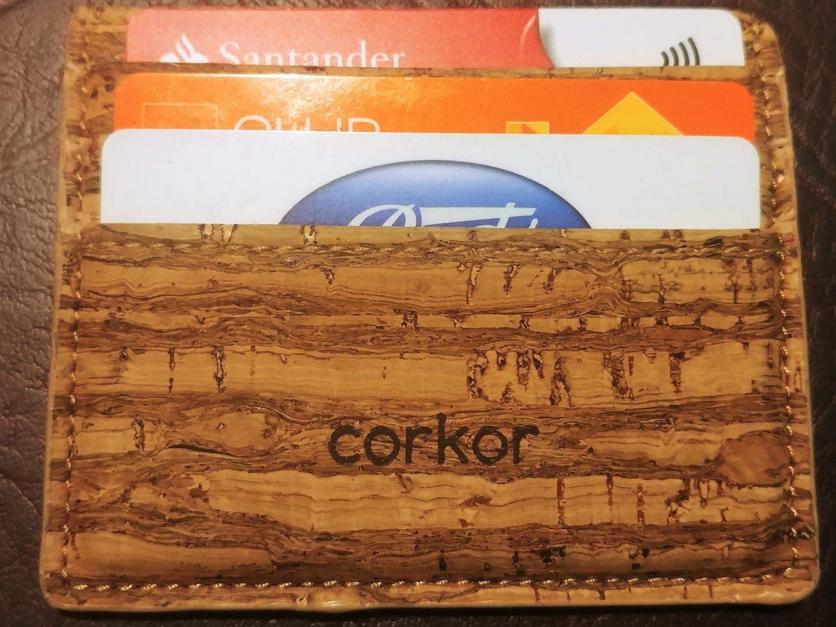 Corkor Wallets portafoglio sughero nero Small RFID