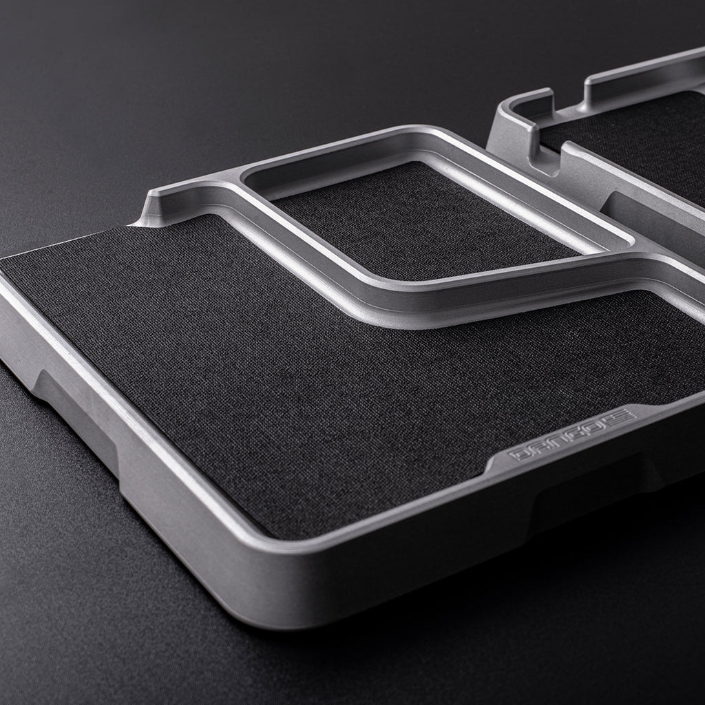 Dango Trays Side Tray svuotatasche alluminio grigio con DTEX