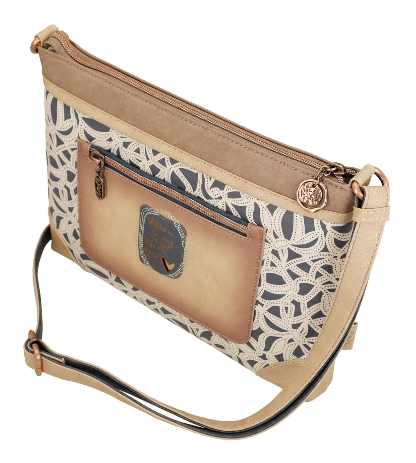 Anekke Memories borsa a tracolla grande stampata 28,5 cm