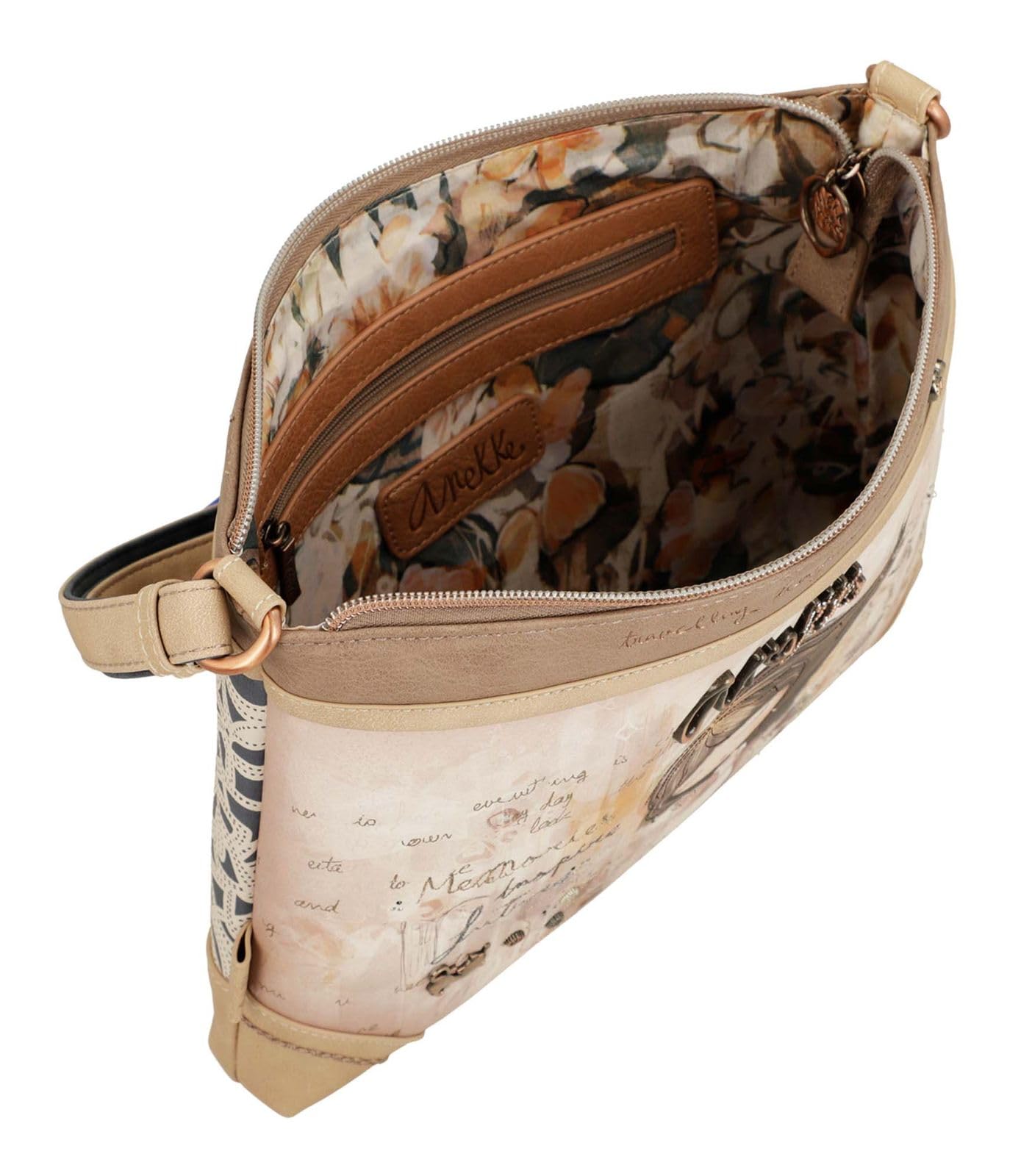 Anekke Memories borsa a tracolla grande stampata 28,5 cm
