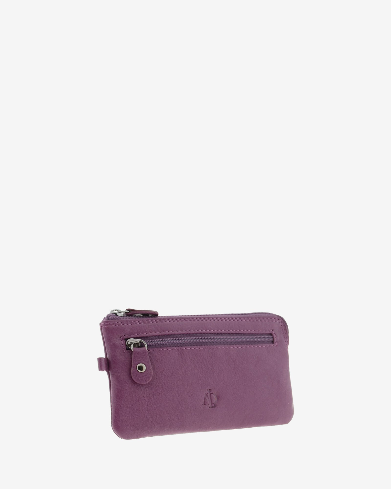 Adapell 8079 portamonete fino pelle nero doppia zip chiavi