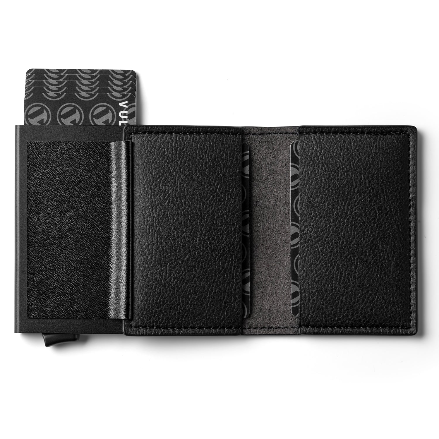 VULKIT VC201 porta carte alluminio RFID marrone bifold