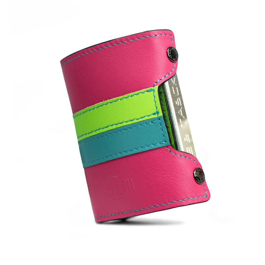 SLim Be Tasck Bicolor portafoglio Fucsia Multicolor pelle