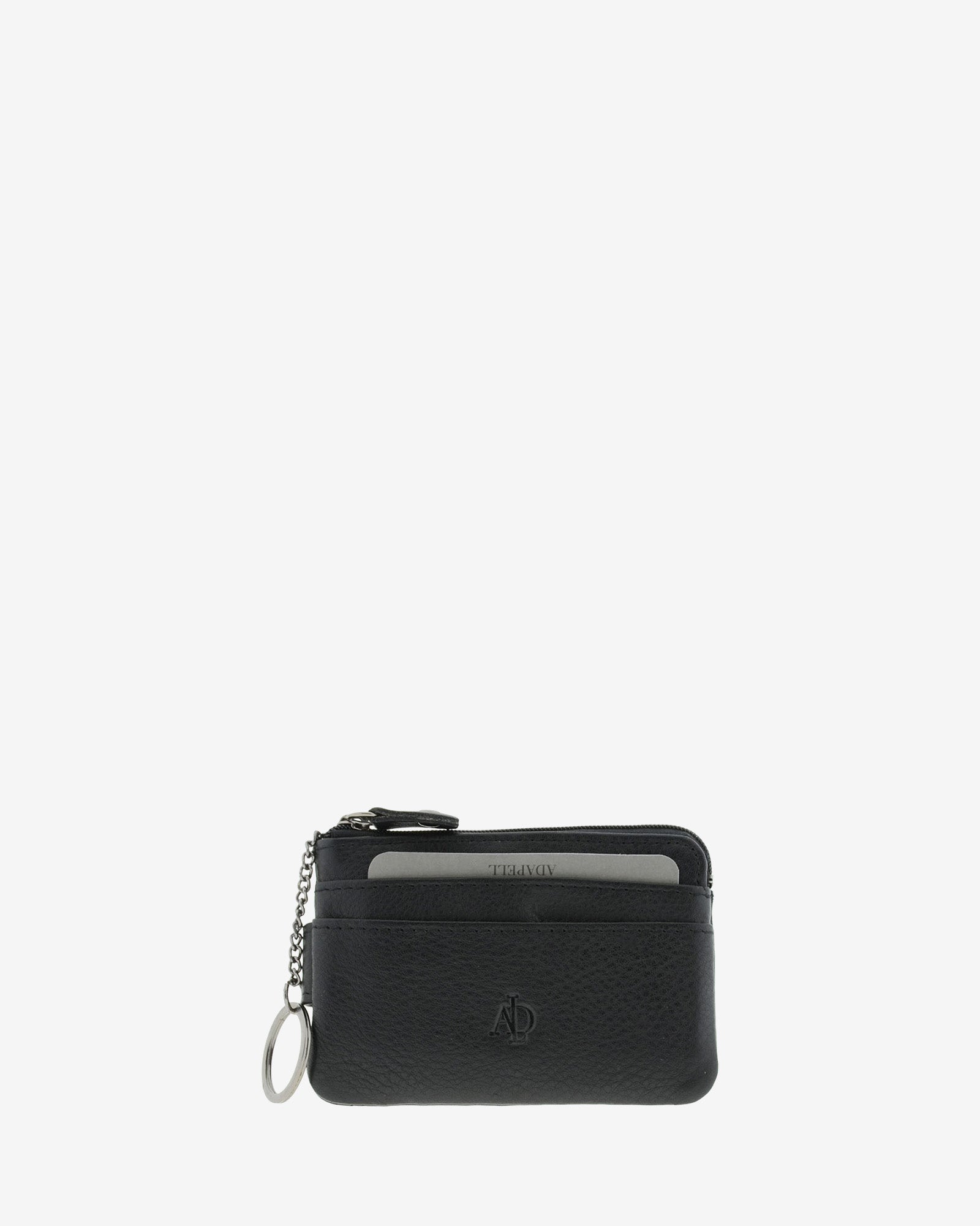 Adapell 8061 Portamonete Sottile Nero 6 Carte Pelle
