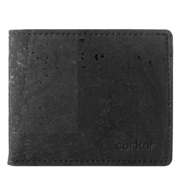 Corkor Wallets portafoglio bifold sughero nero RFID