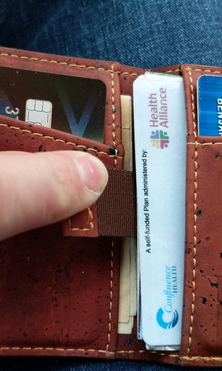 Corkor Portafoglio Uomo Sughero Rosso RFID Vegan
