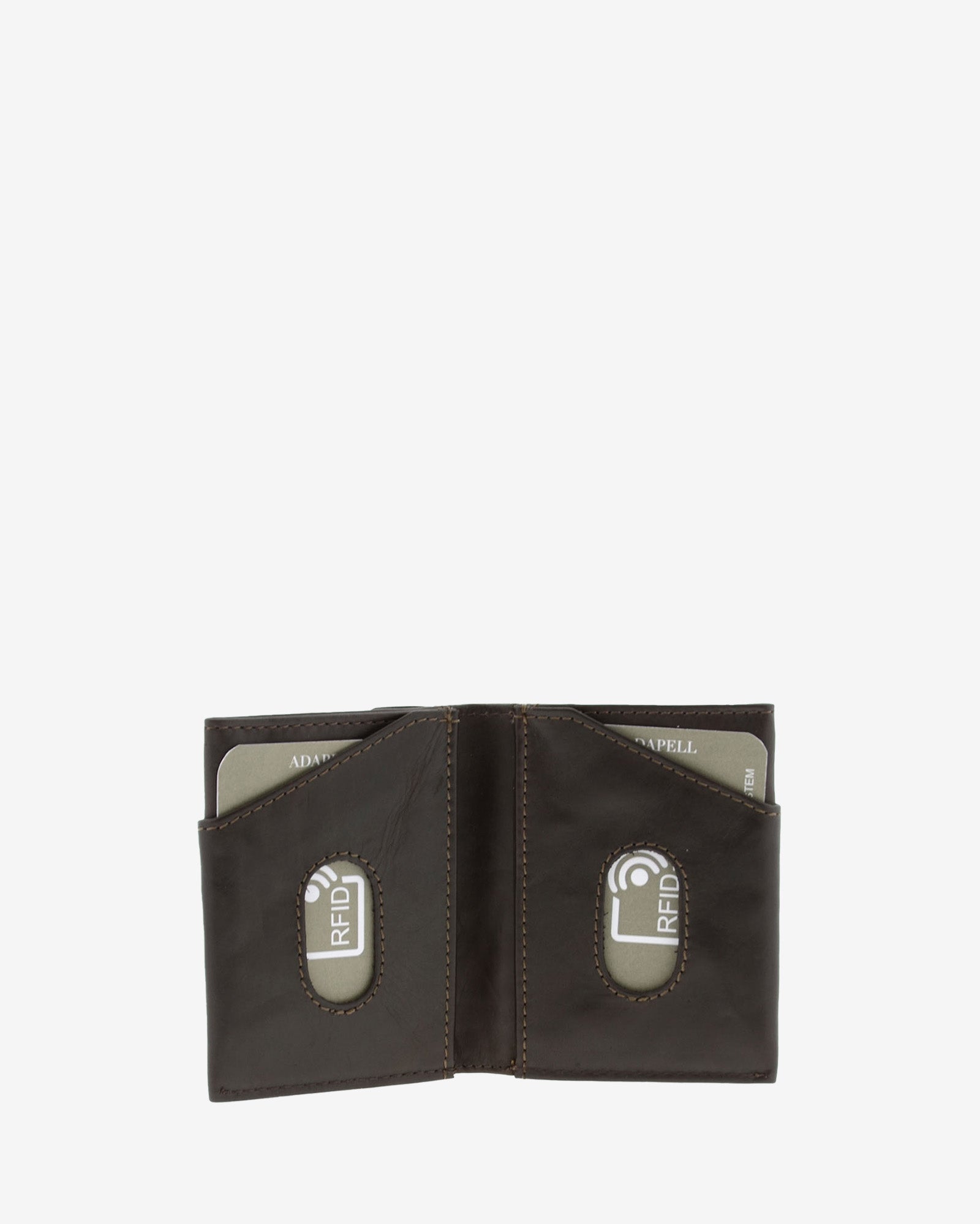 Adapell Range 1622 portacarte uomo cuoio pelle canvas 6 slot