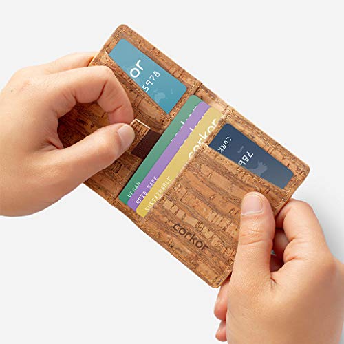 Corkor Wallets portafoglio slim sughero zebra RFID