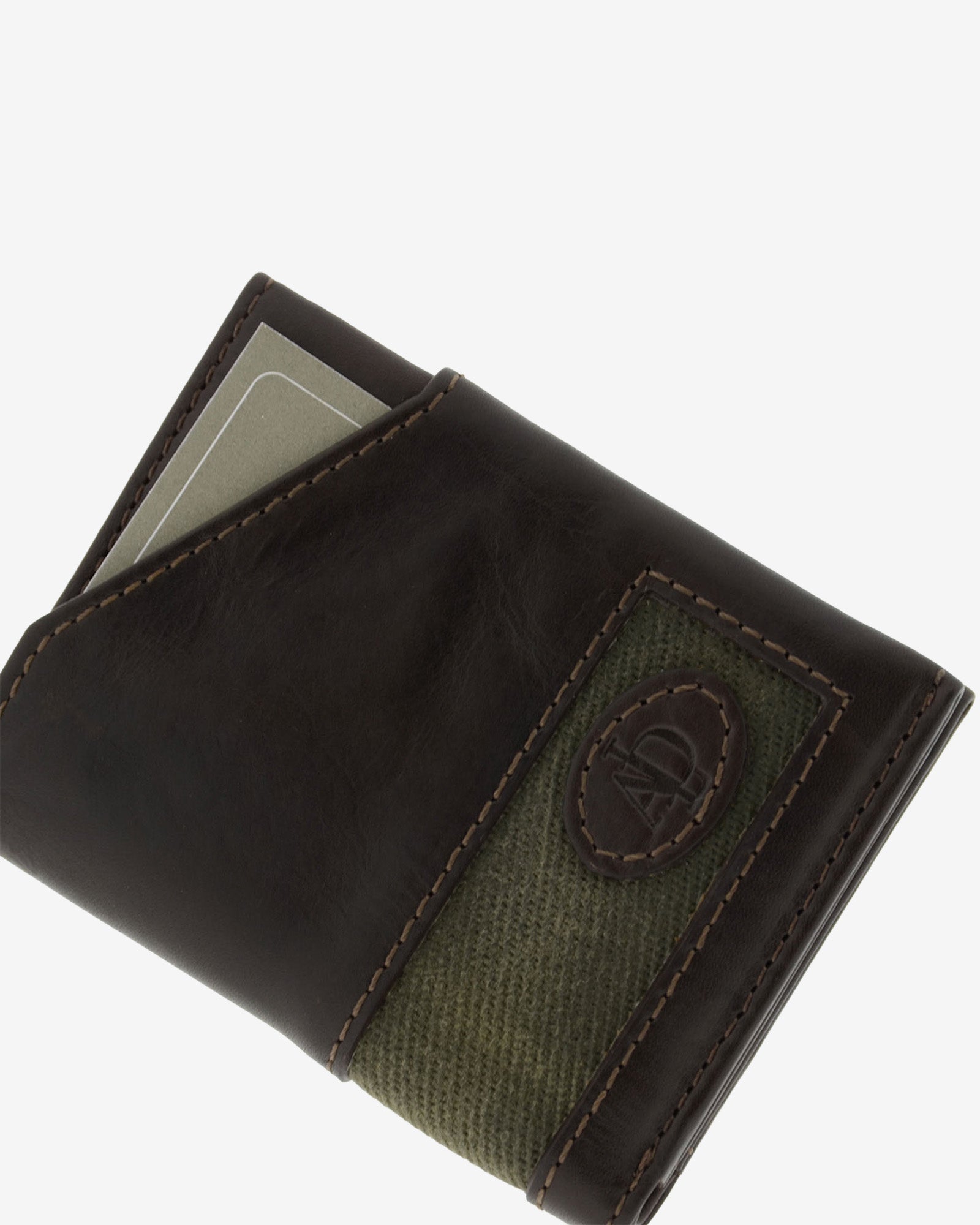 Adapell Range 1622 portacarte uomo cuoio pelle canvas 6 slot