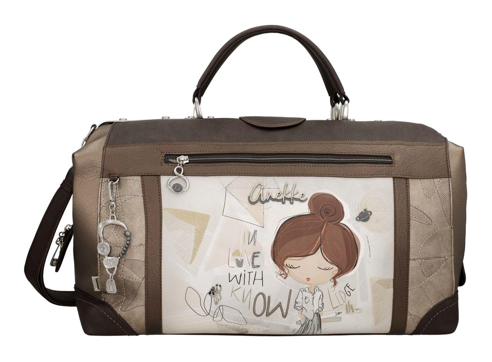Anekke Sophia borsa da viaggio stampa geometrica