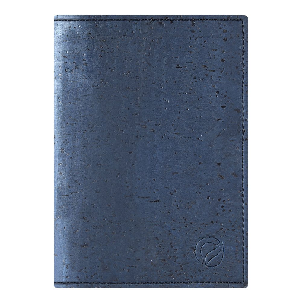 Corkor Wallets portafoglio passaporto sughero blu RFID