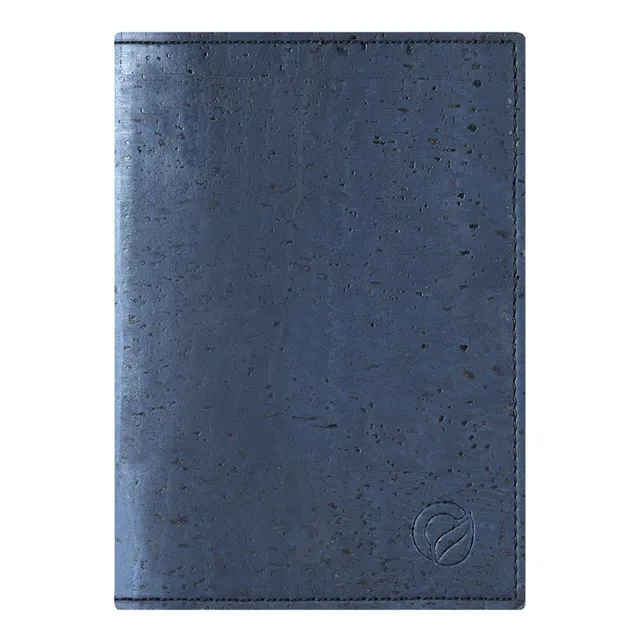 Corkor Wallets portafoglio passaporto sughero blu RFID