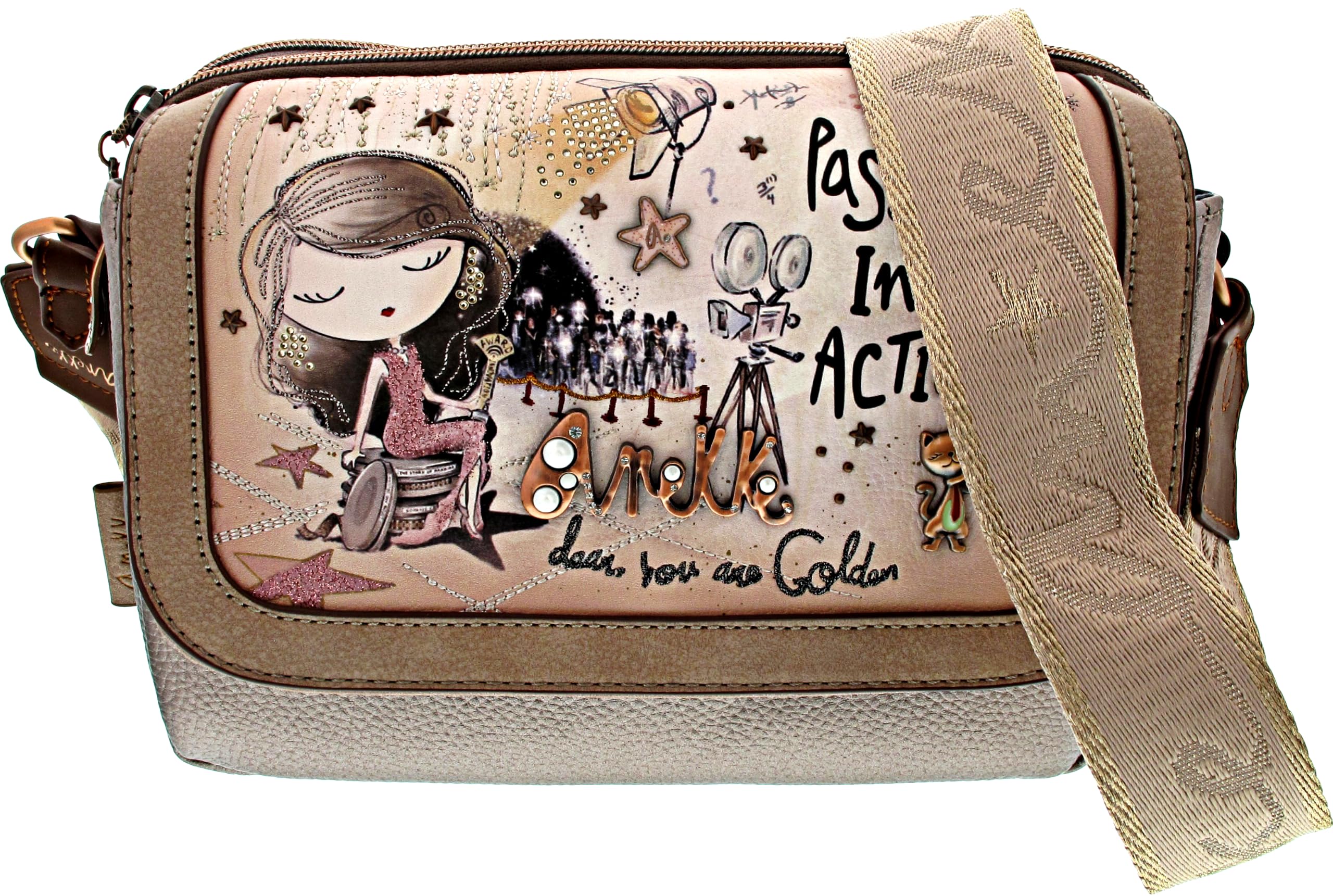 Anekke Hollywood Borsa Tracolla Blu Navy 24x18cm Glam