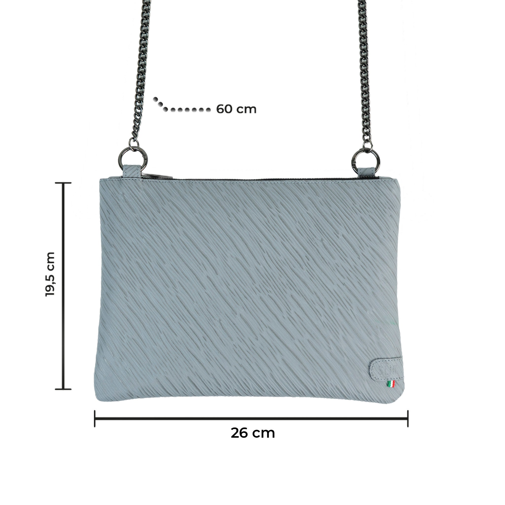 Pochette Tracolla SLim Epi Busta Grigio Ghiaccio 20x28,5 cm