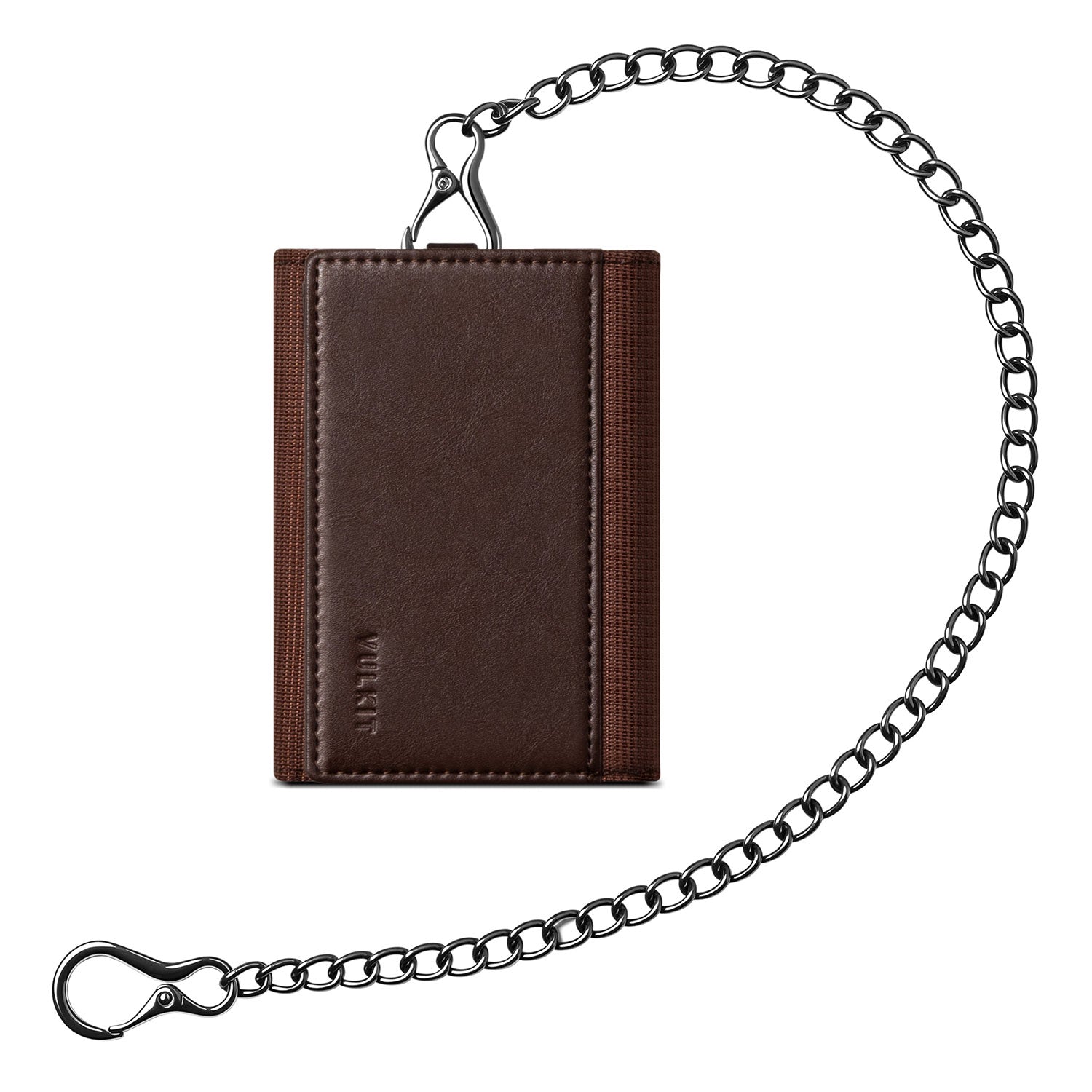 VULKIT VWW158 portafoglio catena RFID nero 10 carte