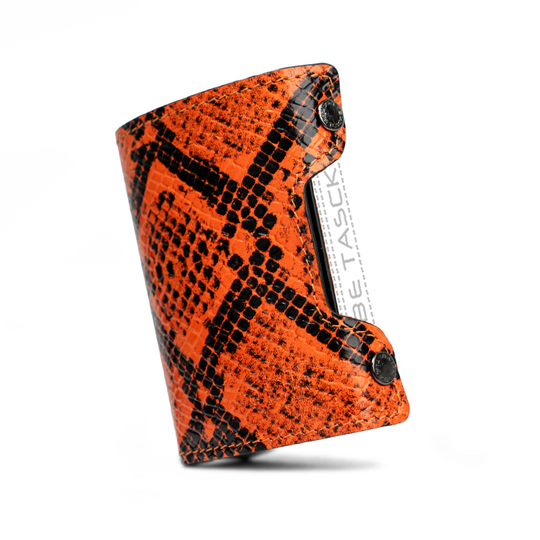 SLim Cover Pelle Be Tasck rettile arancio RFID