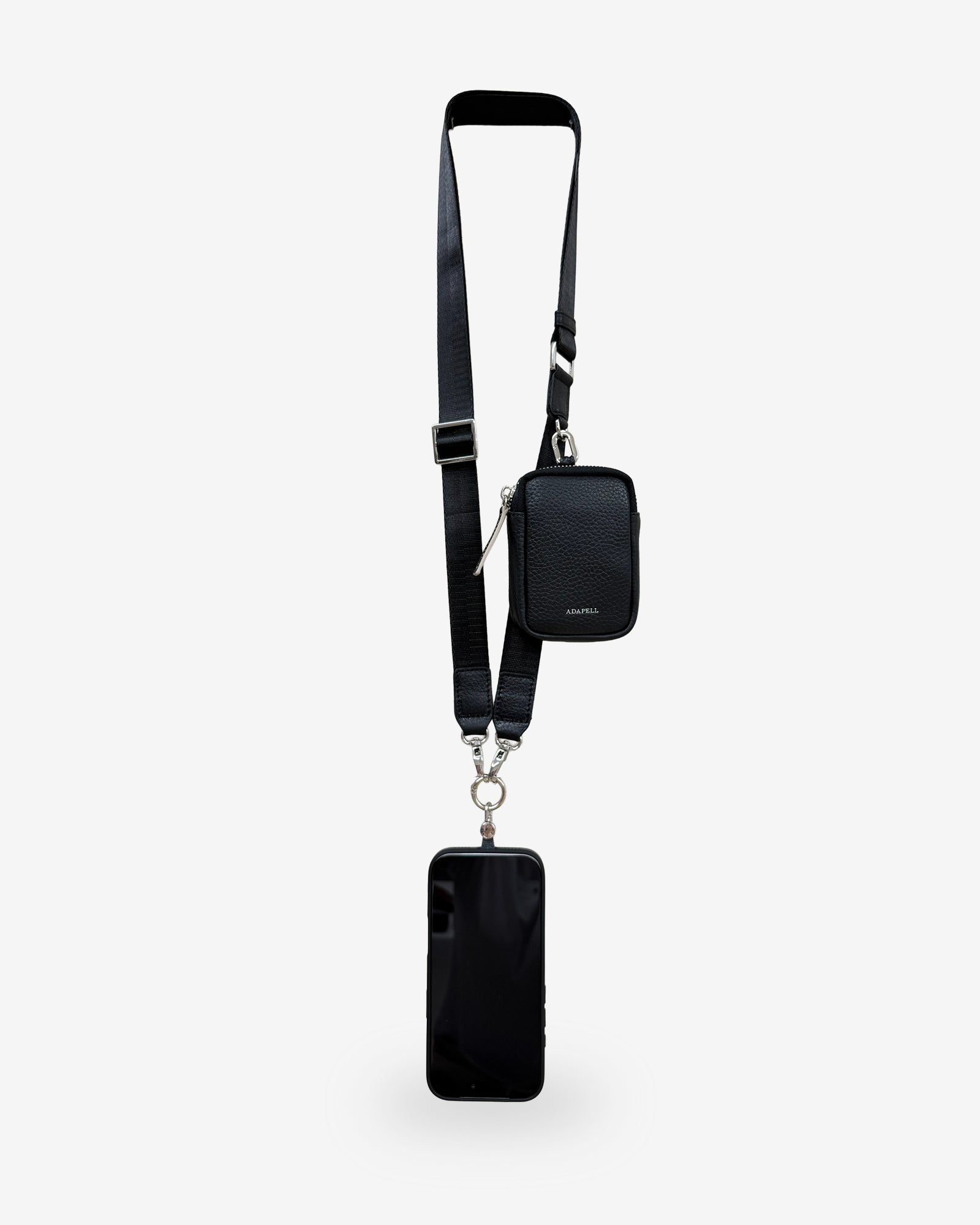 Adapell Nexo lanyard telefono nylon nero regolabile 150cm