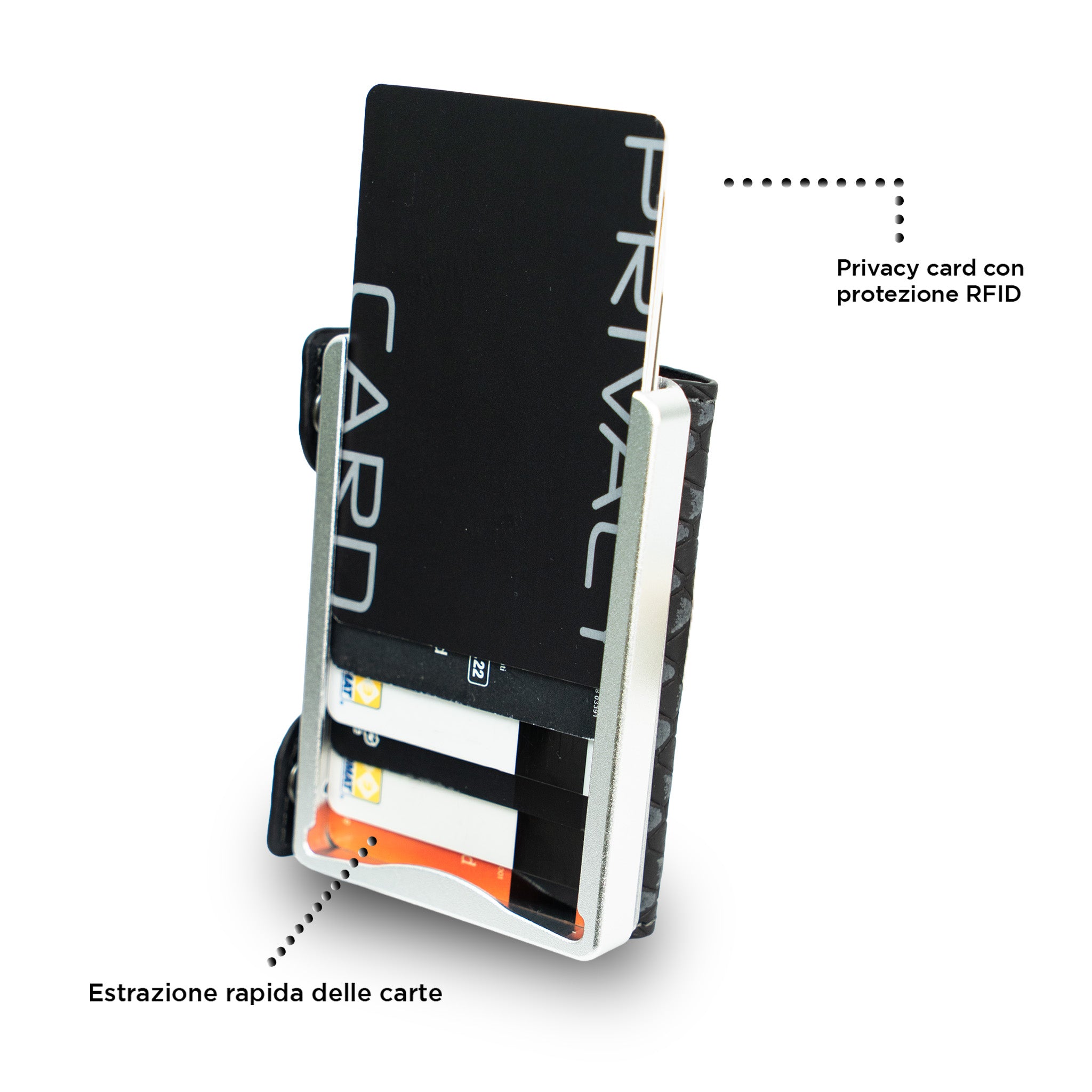 SLim Be Tasck portafoglio pelle stampa Squalo Blu