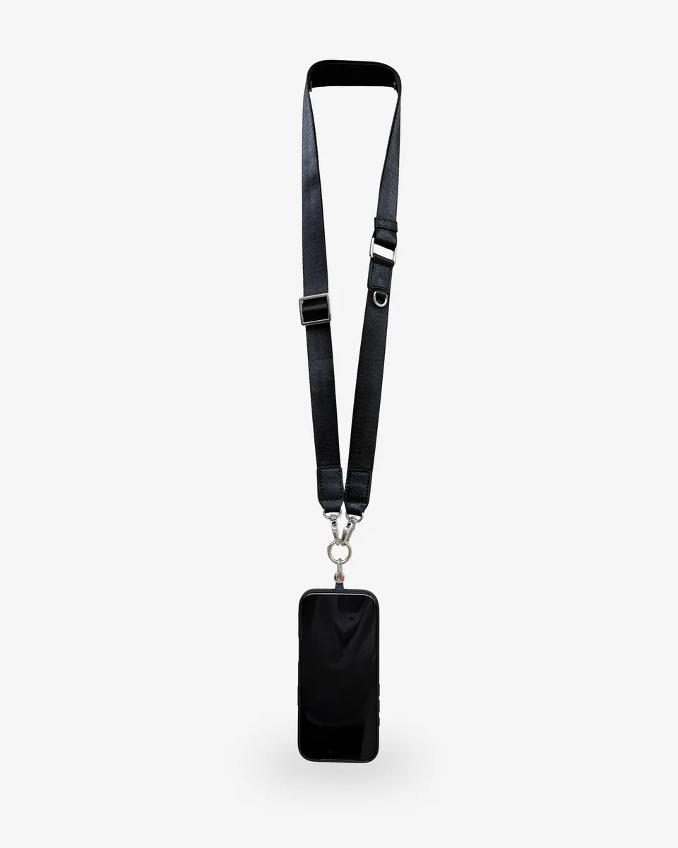 Adapell Nexo lanyard telefono nylon nero regolabile 150cm