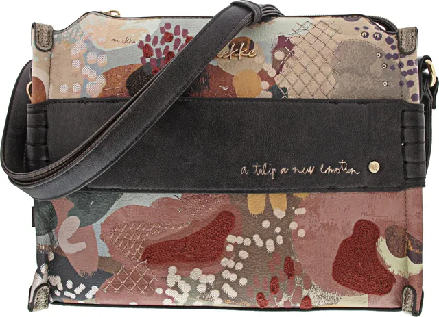 Anekke Blossom borsa a tracolla quadrata floreale