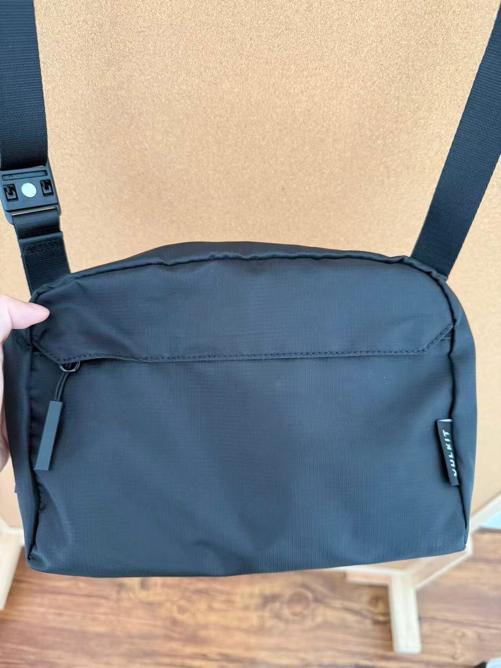 VULKIT VB116 City Flux borsa tracolla nera leggera impermeabile
