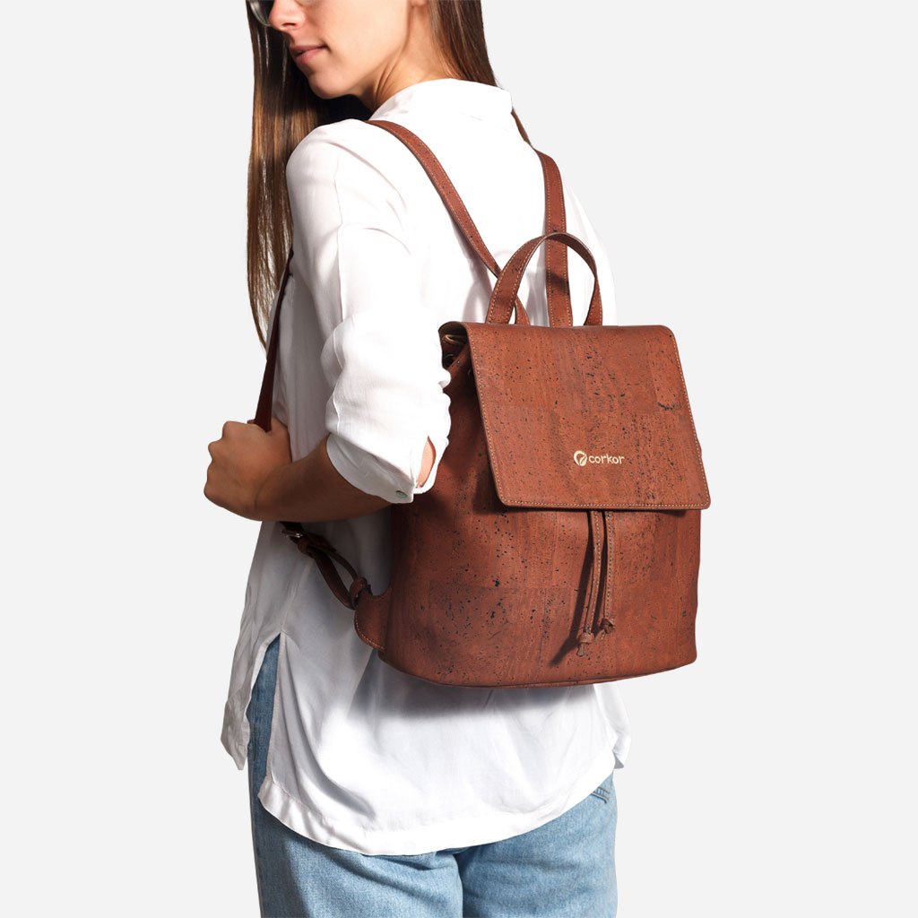 Corkor Bags zaino sughero rosso vegan tracolla