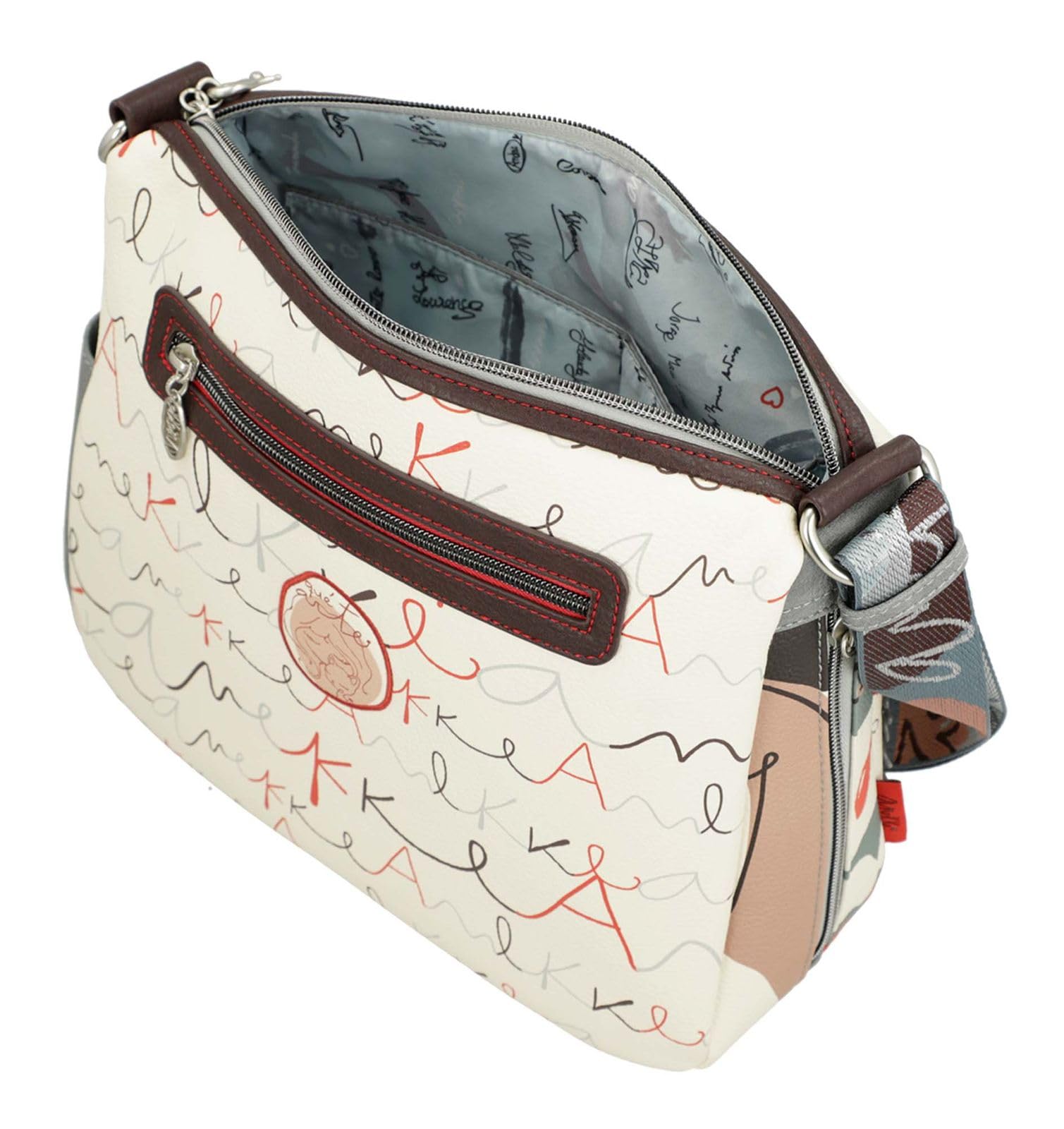 Anekke Mediterranean Borsa a Tracolla Ole con Zip