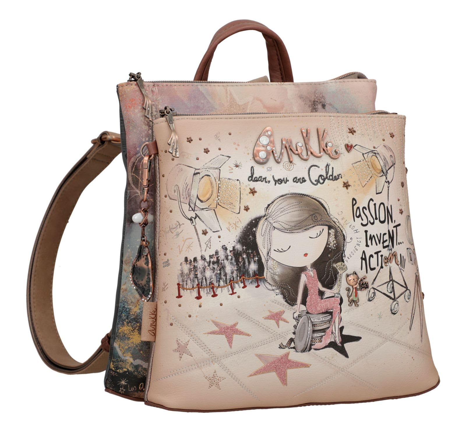 Anekke Hollywood Backpack Zaino Donna Multicolor