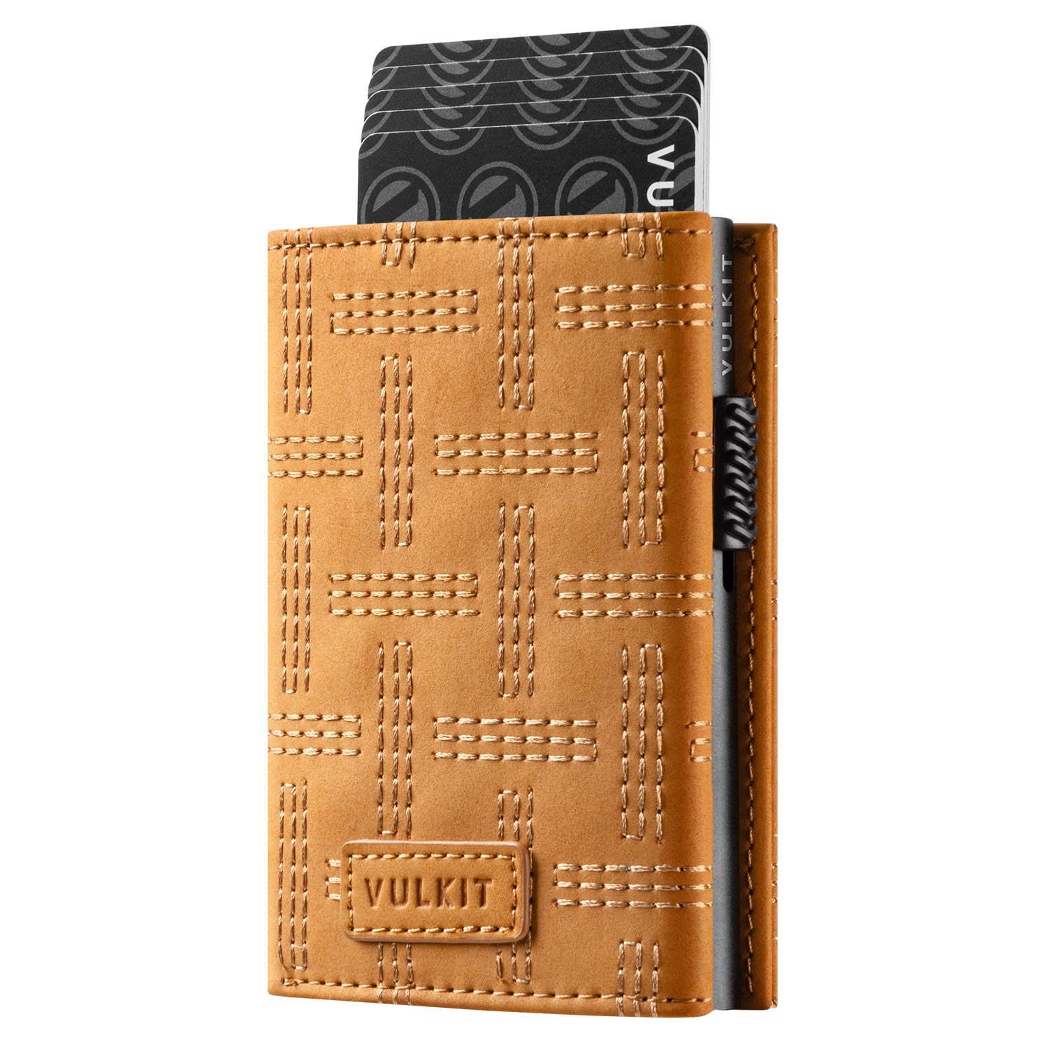 VULKIT Pop Up Wallet VC302 portafoglio marrone RFID zip
