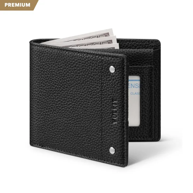 VULKIT VW119P portafoglio pelle nero bifold RFID