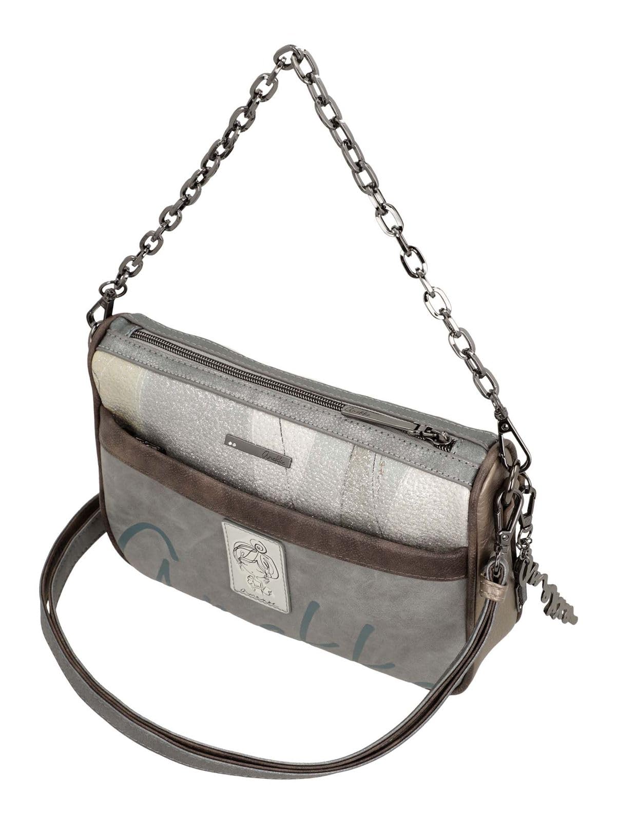 Anekke Essentials Borsa a Tracolla Beige Fiori Farfalle