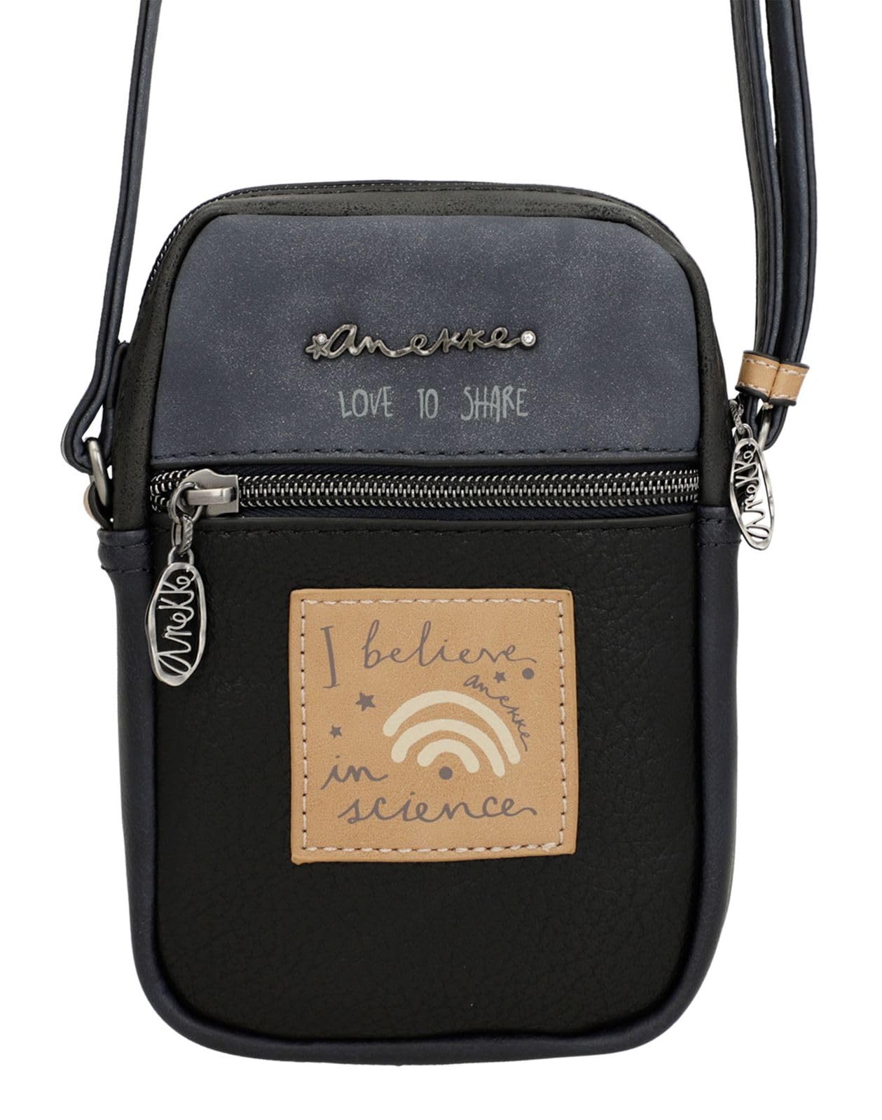Anekke Studio Mini Tracolla Donna Blu Navy con Zip