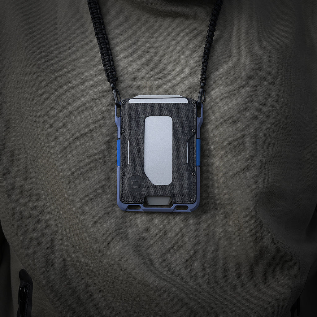 Dango M1 Maverick Portafoglio verticale blu 10 carte