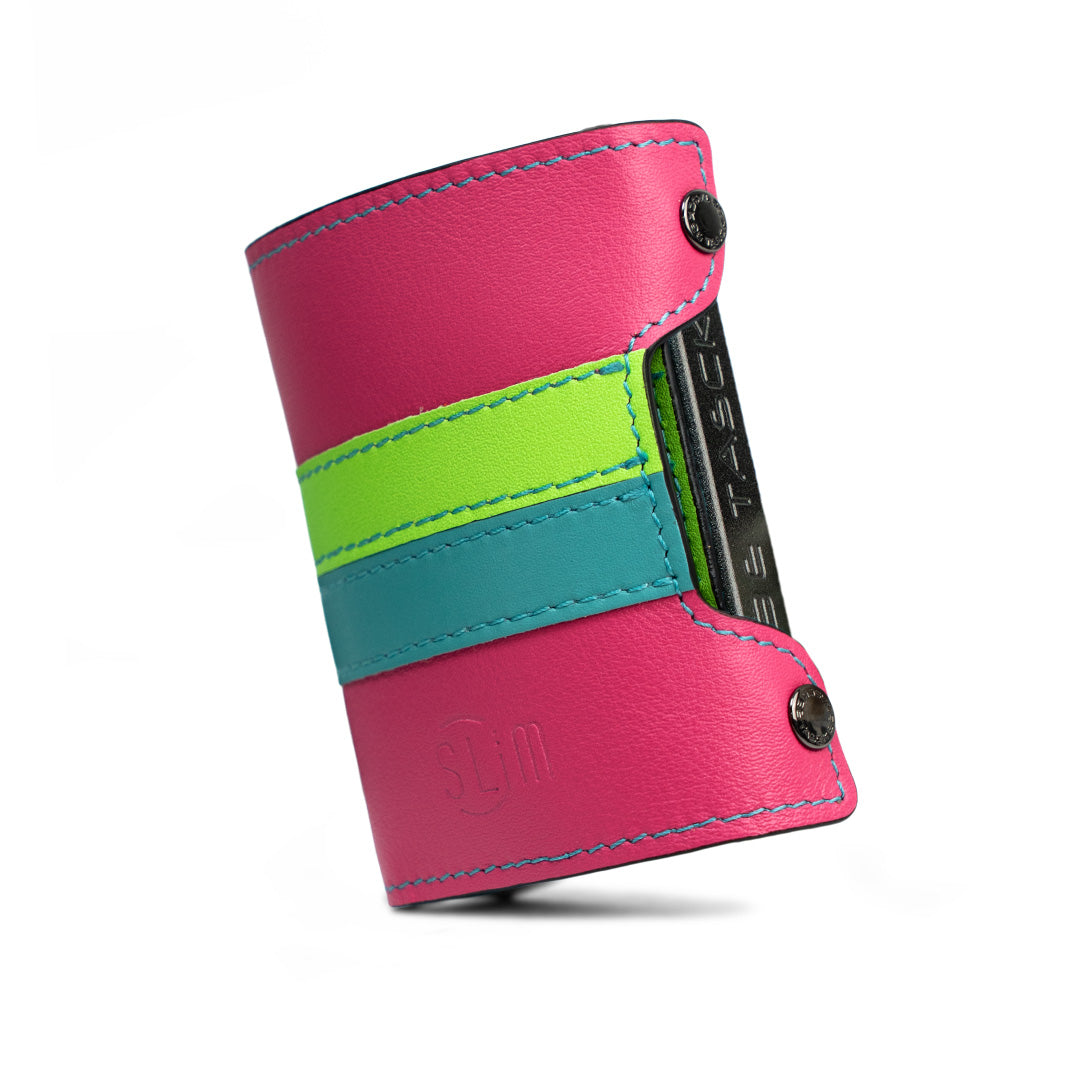 SLim Be Tasck Bicolor portafoglio Fucsia Multicolor pelle