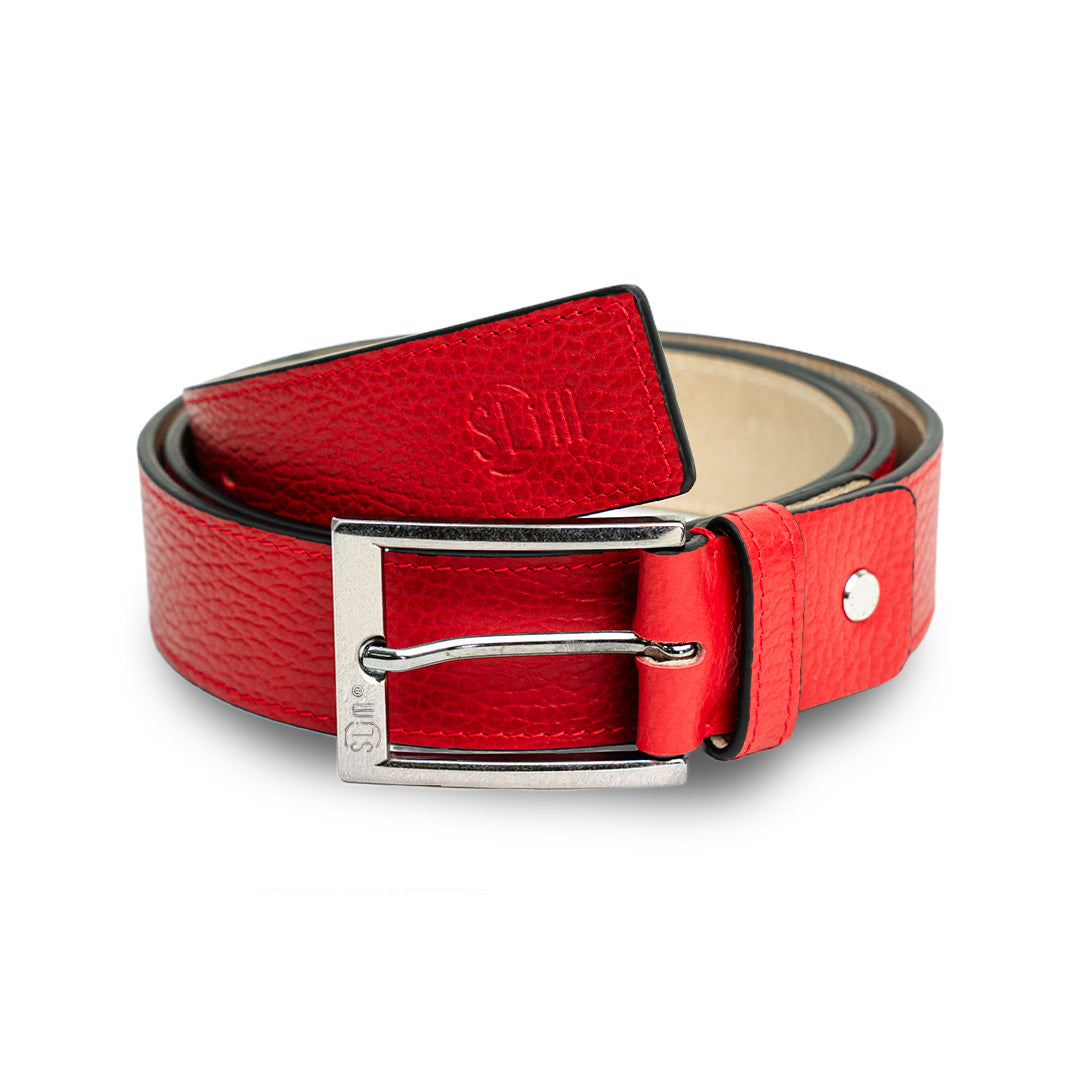 SLim Cinture cintura Bottalato Rosso 35mm taglia 90